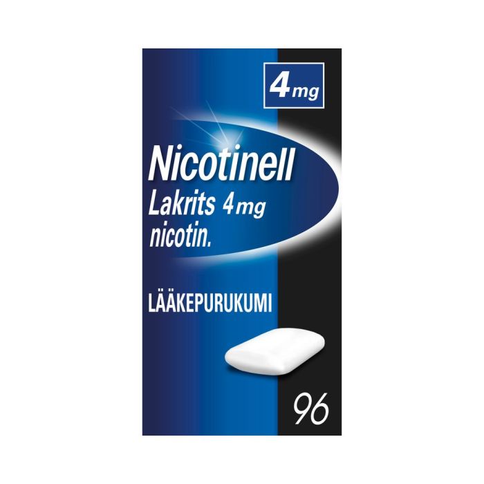NICOTINELL LAKRITS lääkepurukumi 4 mg 96 fol kuva 1