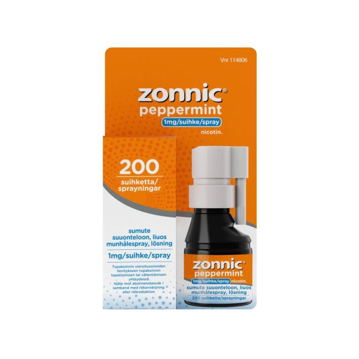 ZONNIC PEPPERMINT sumute suuonteloon, liuos 1 mg/suihke 15 ml 200 annosta kuva 1