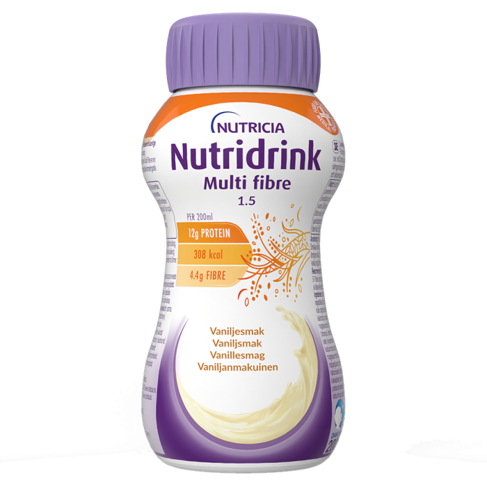 Nutridrink Multi Fibre vanilja 4x200 ml kuva 2