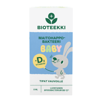 Bioteekki Maitohappobakteeri Baby + D3 Tipat 8 ml