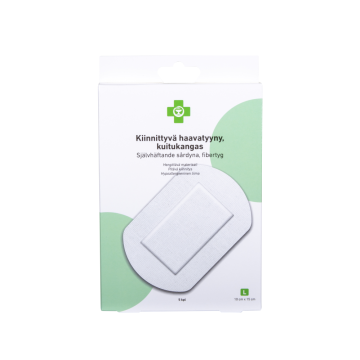 APTEEKKI Kiinnittyvä haavatyyny L 10 cm x 15 cm 5 kpl/rasia