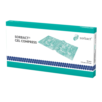 Sorbact Gel Compress 7,5 cm x 15 cm (98137) 10 kpl
