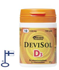 Devisol 10 mikrog imeskelytabletti 100 kpl