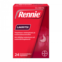 RENNIE LAKRITSI imeskelytabl 24 fol